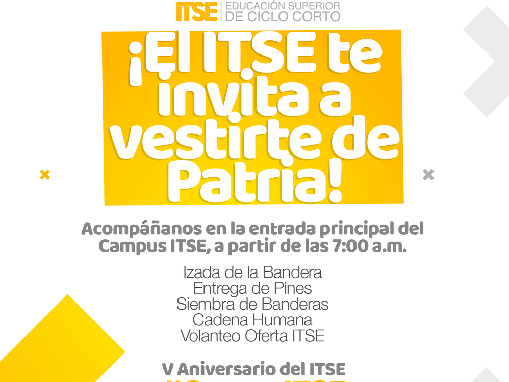 Imagen de portada El ITSE te invita a vestirte de Patria 