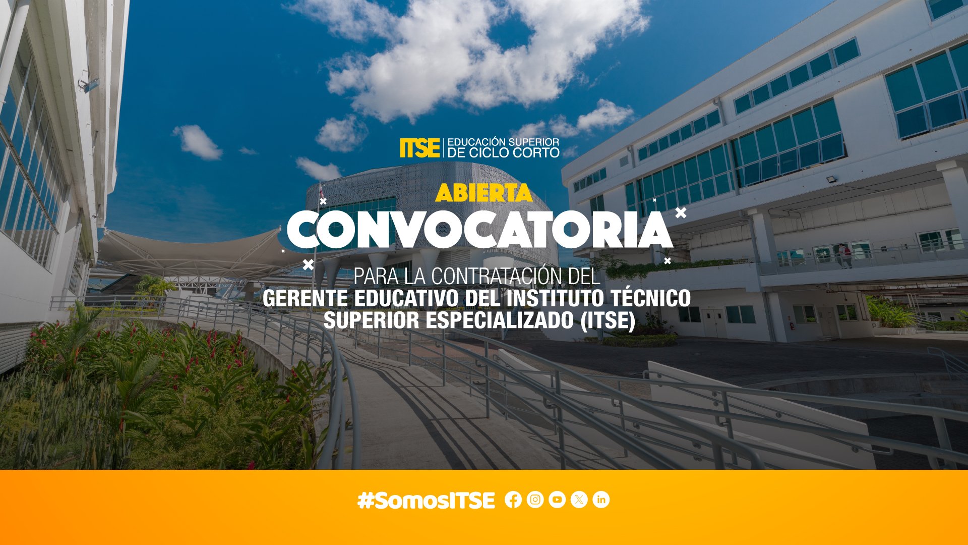 Abierta Convocatoria Pública para escoger al próximo Gerente Educativo del ITSE